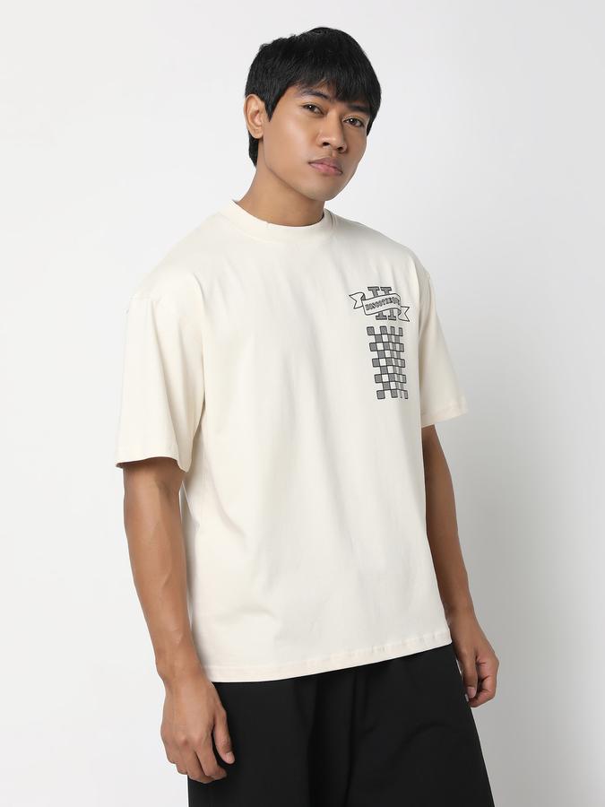 Men Graphic Print Relaxed Fit Crew-Neck T-Shirt image number 1
