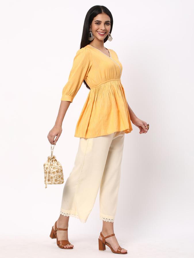 Women Striped V-Neck Tunic image number 1