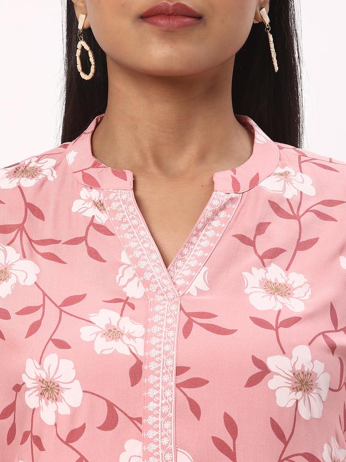 Women Floral Print Straight Kurta image number 3
