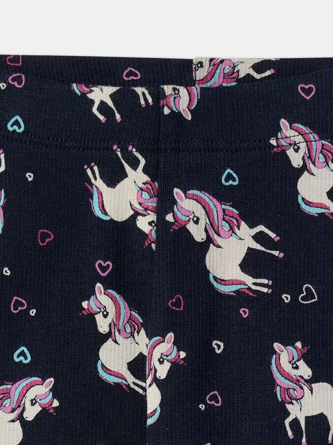 Girls Unicorn Print Leggings image number 3