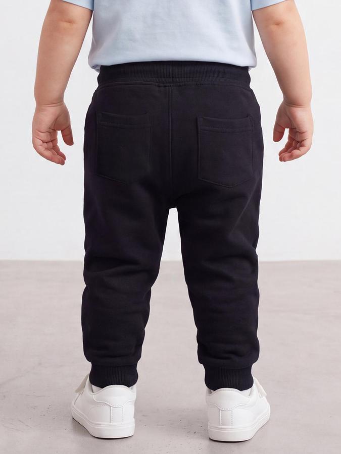 R&B Boys Black Graphic Print Elasticated waist Jogger Pant 
