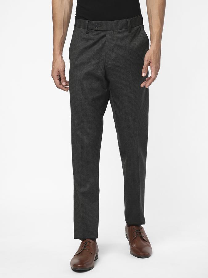 R&B Men Black Formal Trousers image number 0