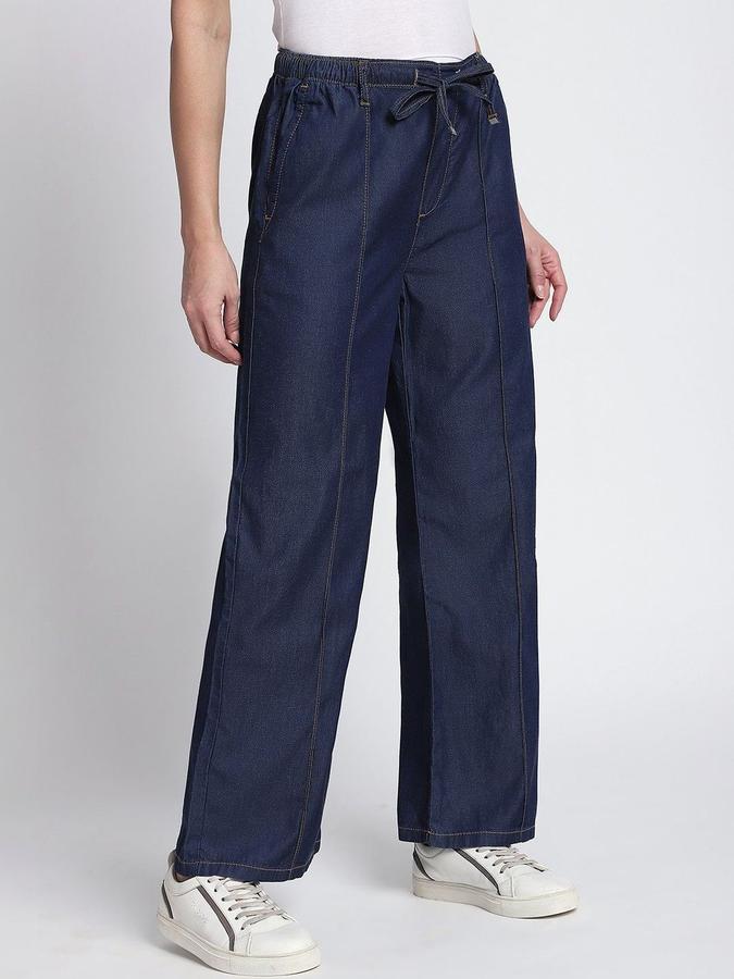 R&B Women Dark Blue Regular Fit Mid-Rise Jeans