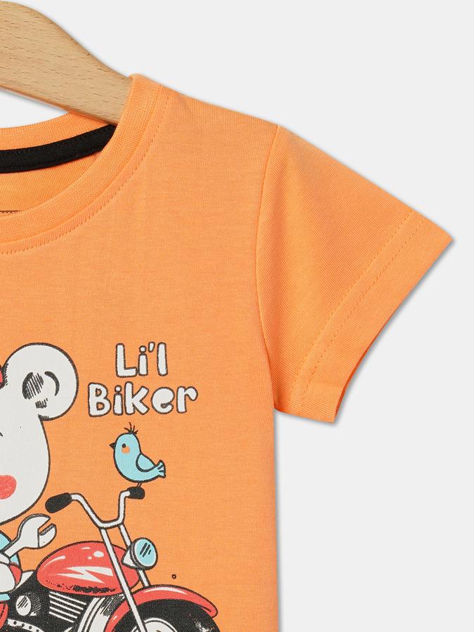 Boys Graphic Print Round-Neck T-Shirt image number 2