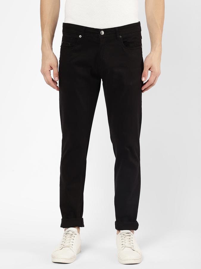 R&B Men Black Casual Trousers image number 0