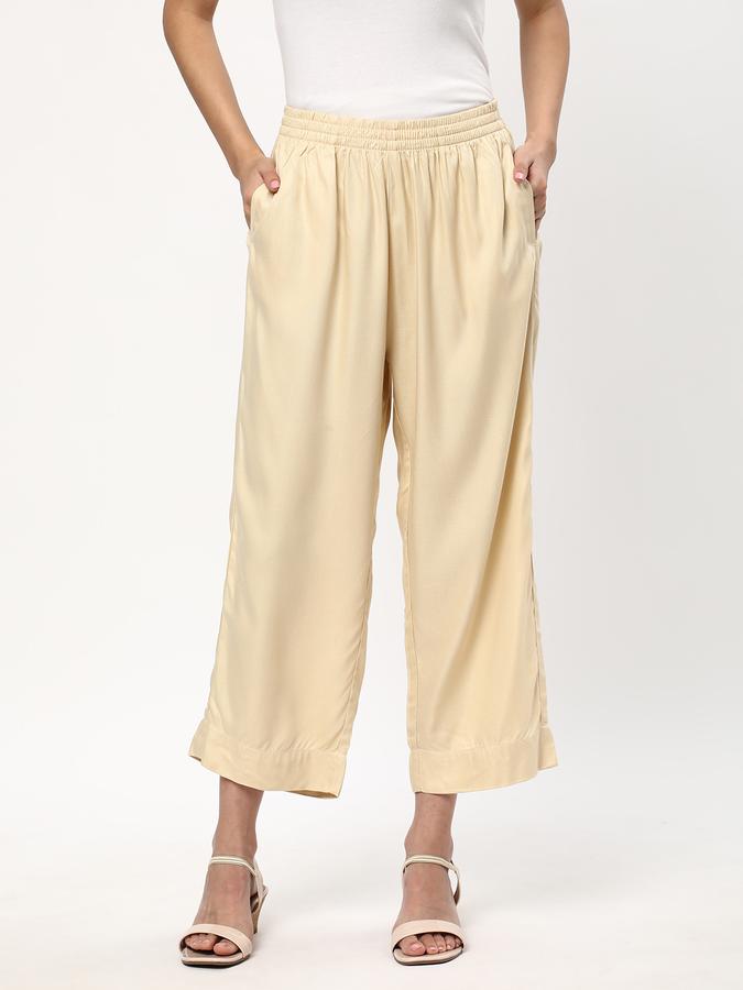 Women Relaxed Fit Flat-Front Culottes