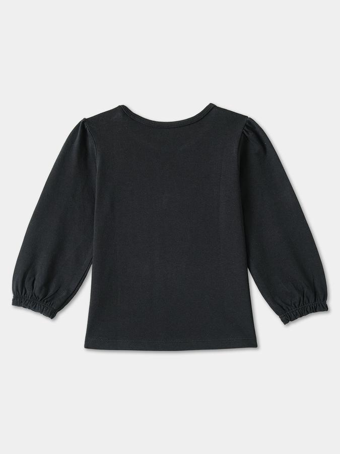 Girls Cotton Regular Fit Round Neck Graphic T-shirt