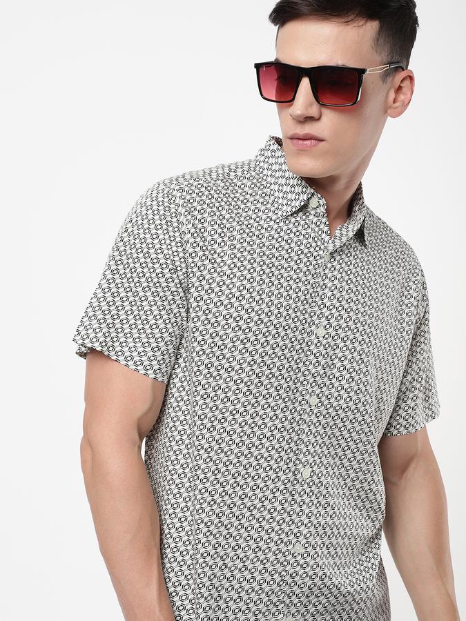 R&B Beige Men Casual Shirts