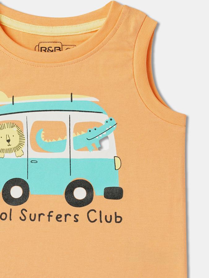 Boys Cotton Relaxed Fit Crew Neck Graphic T-shirt