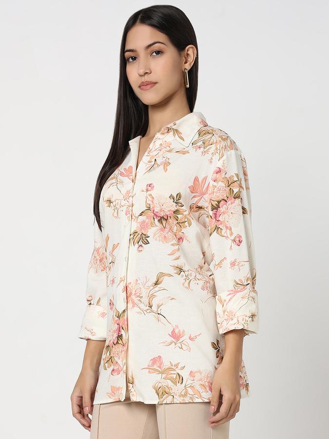 R&B Women Green Floral Print Relaxed Shirt
