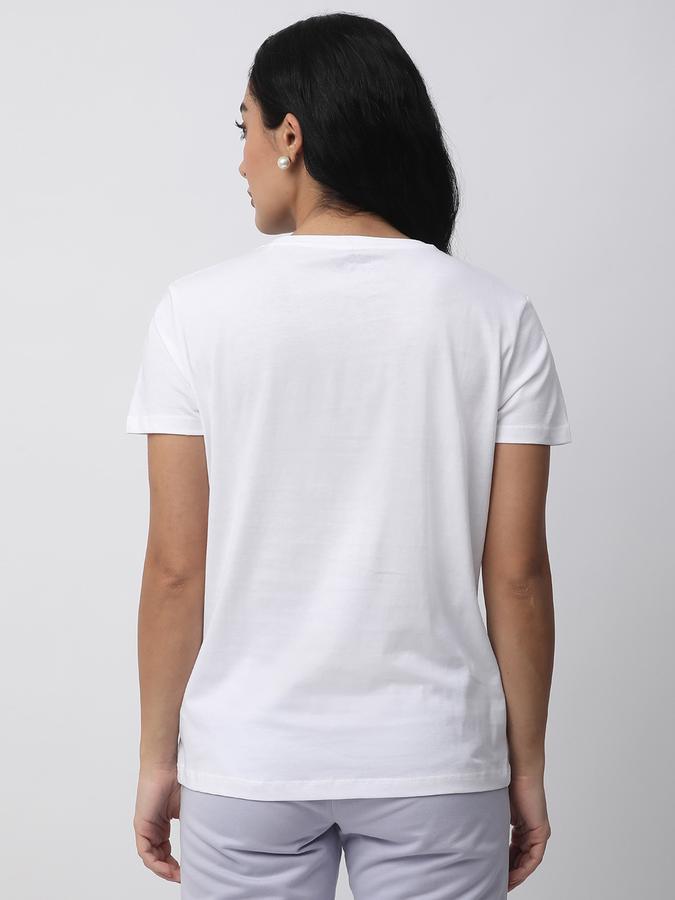 Women Cotton Regular Fit Round Neck Graphic T-shirt