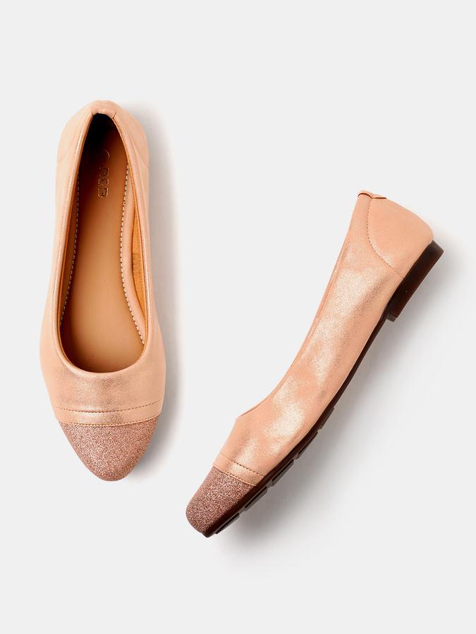 R&B Women Gold Ballerinas image number 0