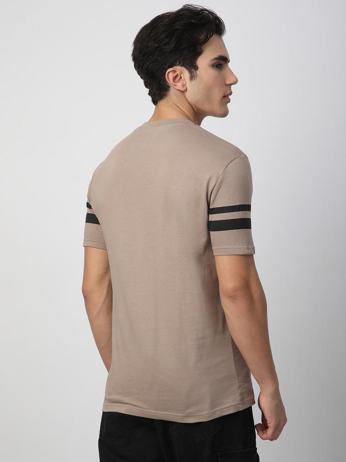 Men Cotton Regular Fit Round Neck Graphic T-shirt