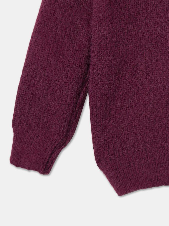 Girls Acrylic Regular Fit Crew Neck Solid Sweater