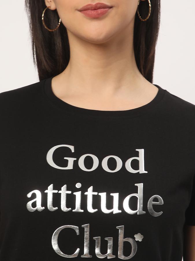 Typographic Print Round-Neck T-Shirt image number 3
