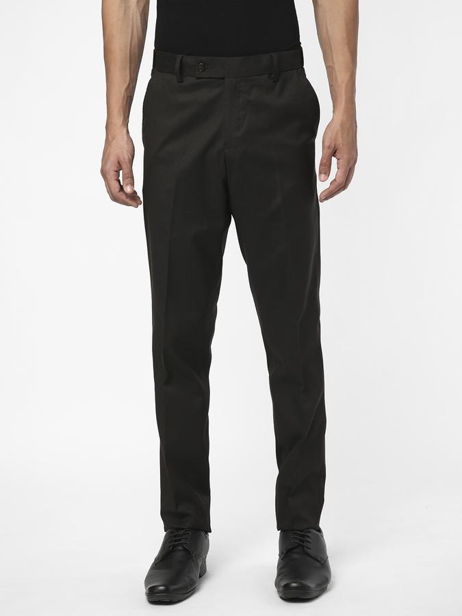 R&B Brown Men Formal Trousers