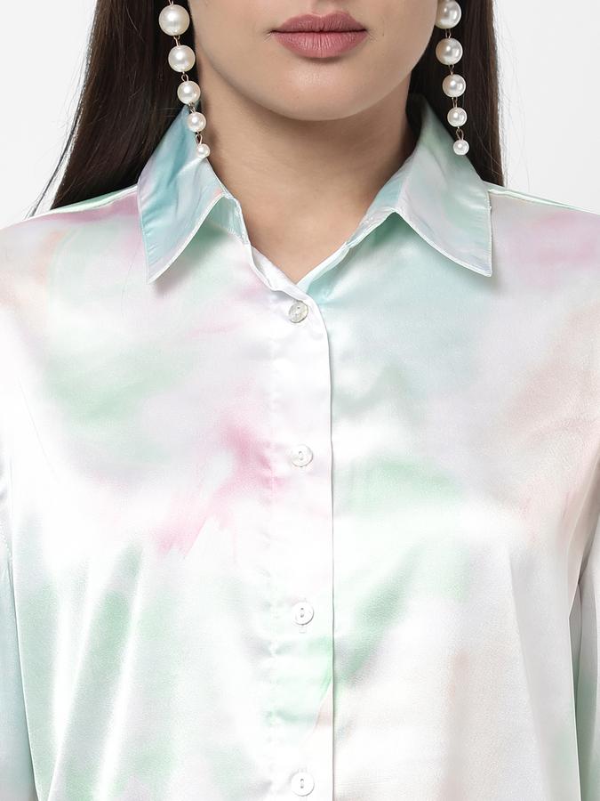 R&B Women's Digital Printed Satin Shirt image number 3