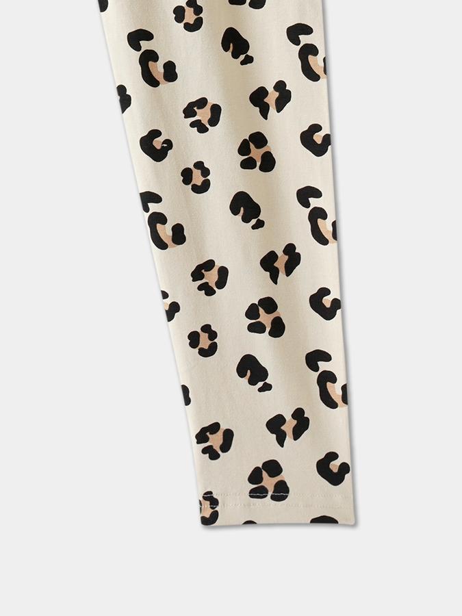 Girls Cotton Skinny Fit Elastic Waist Printed Leggings