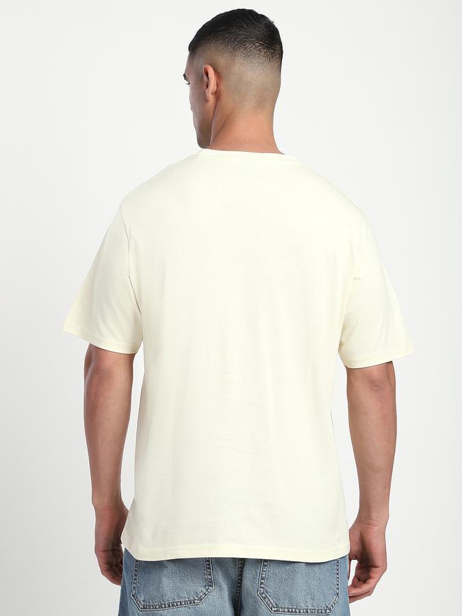 Men Cotton Relaxed Fit Crew Neck Graphic T-shirt