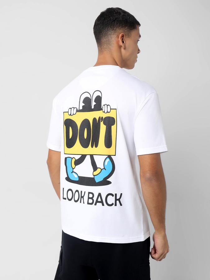Men Typographic Print Oversized Fit T-Shirt image number 3