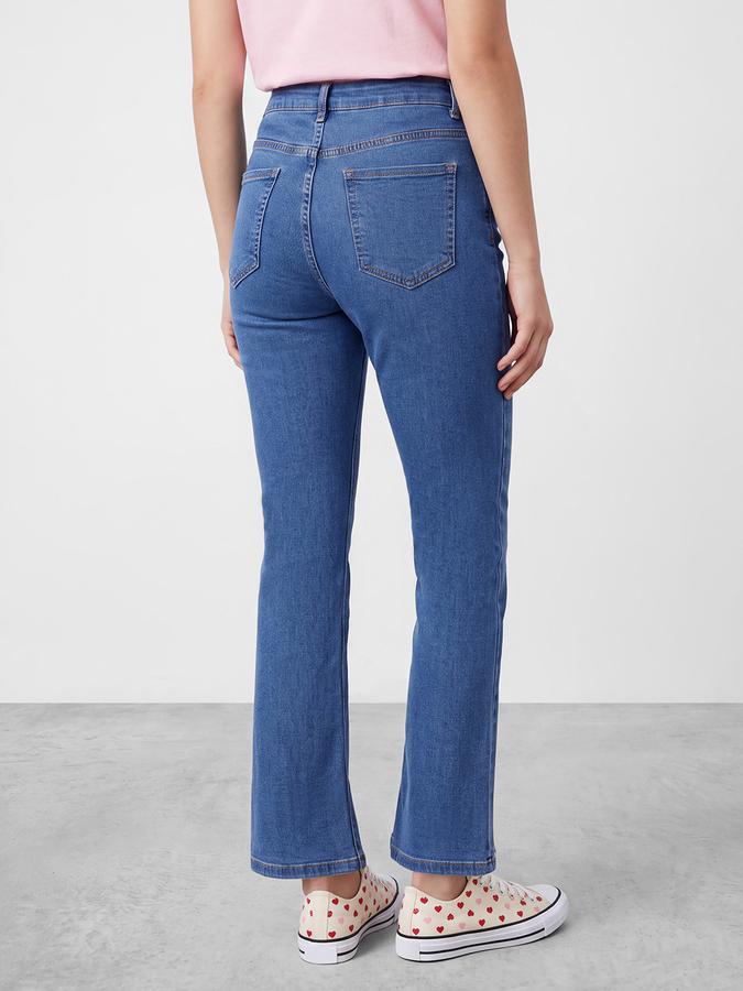 R&B Women Mid Blue Straight Fit Jeans