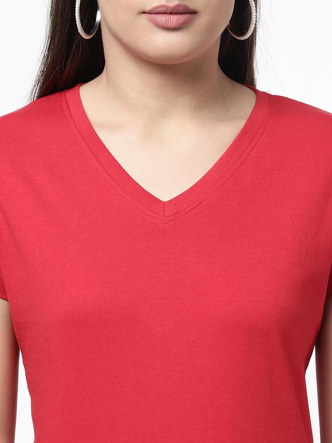 R&B Women's Basic Solid T-Shirt image number 3