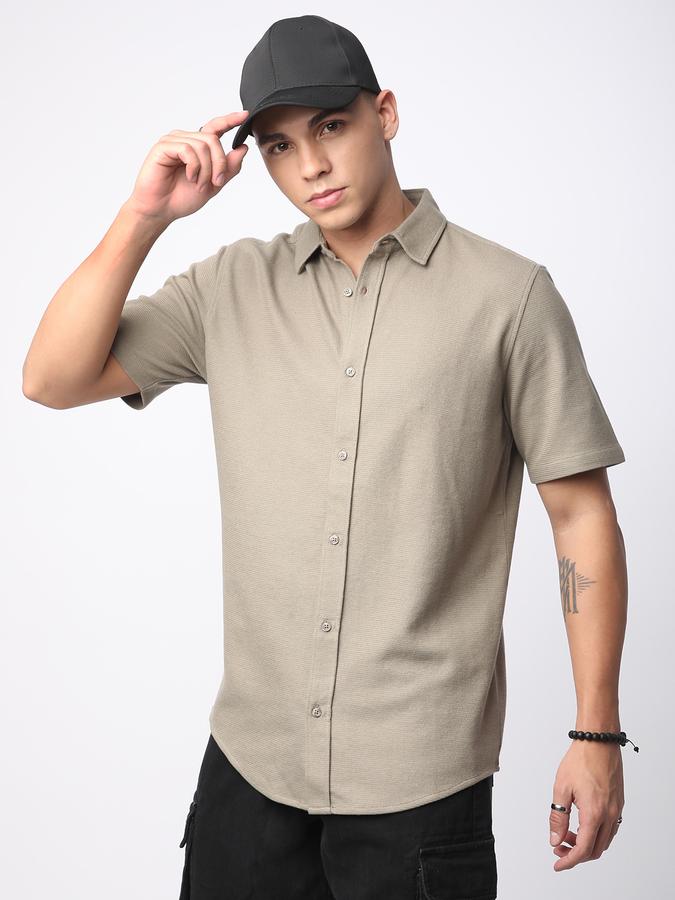 R&B Men Solid Casual Shirt