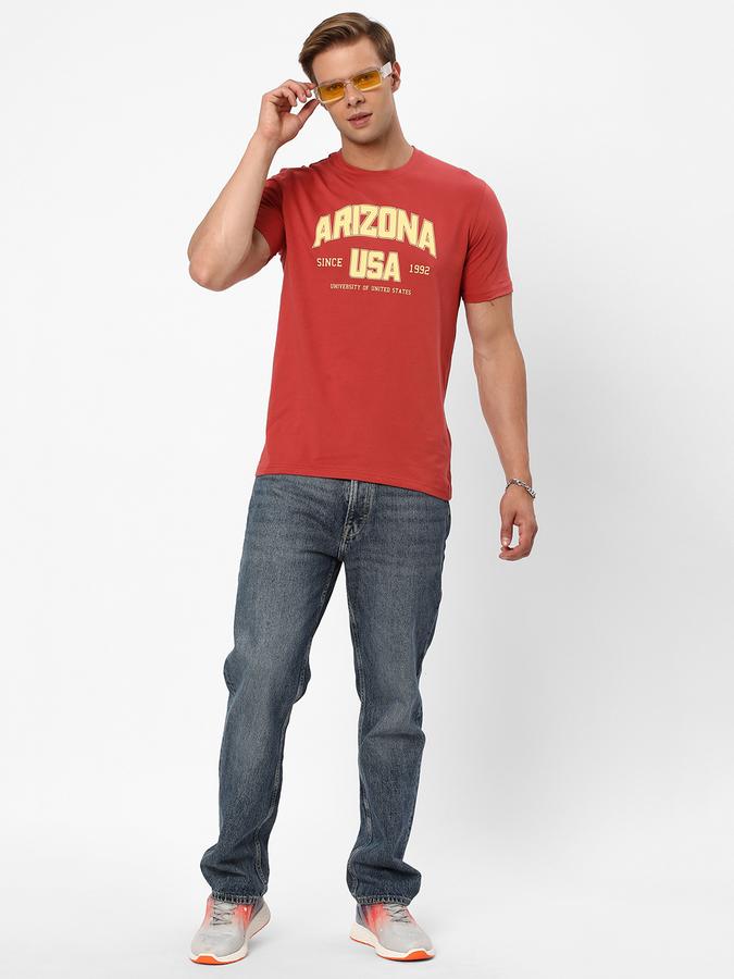Men Typographic Print Crew-Neck T-Shirt image number 1