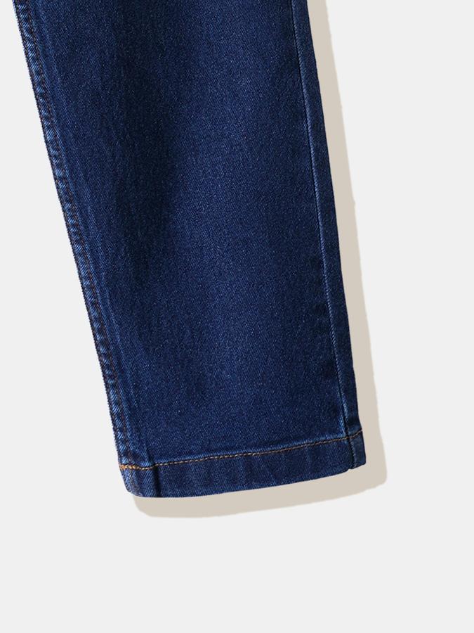 Boys Cotton Regular Fit Drawstring Waist Clean Hem Jeans