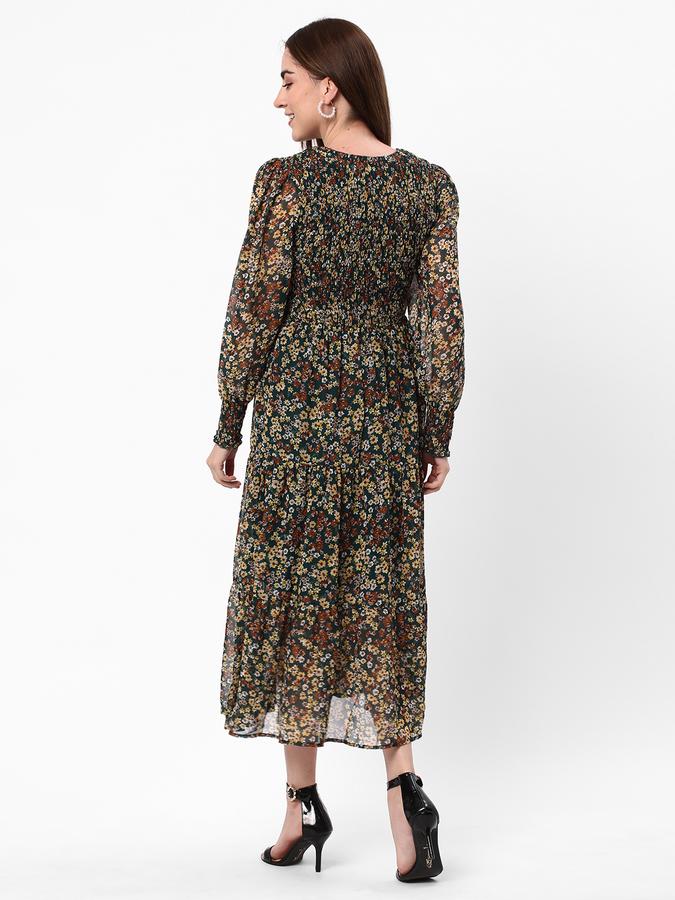 Women Floral Print A-Line Dress image number 2