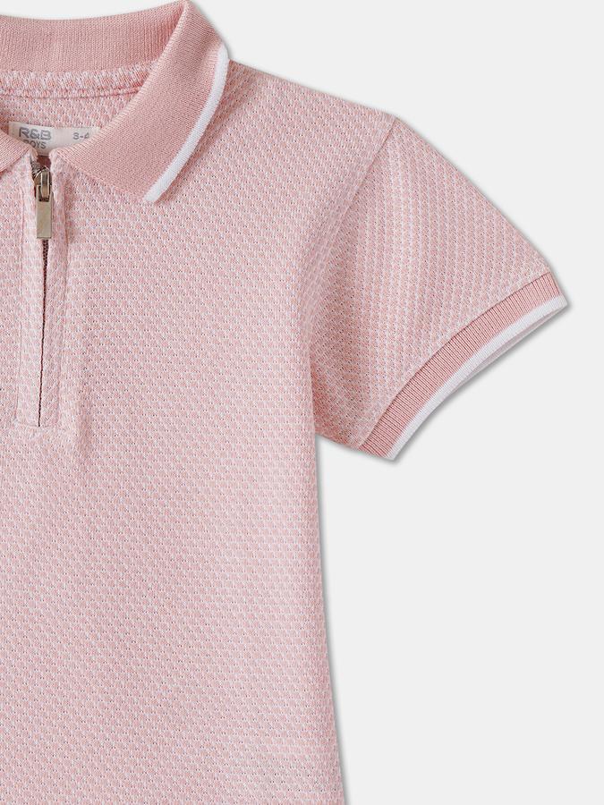 R&B BOYS SHORT SLEEVE Textured POLO image number 2
