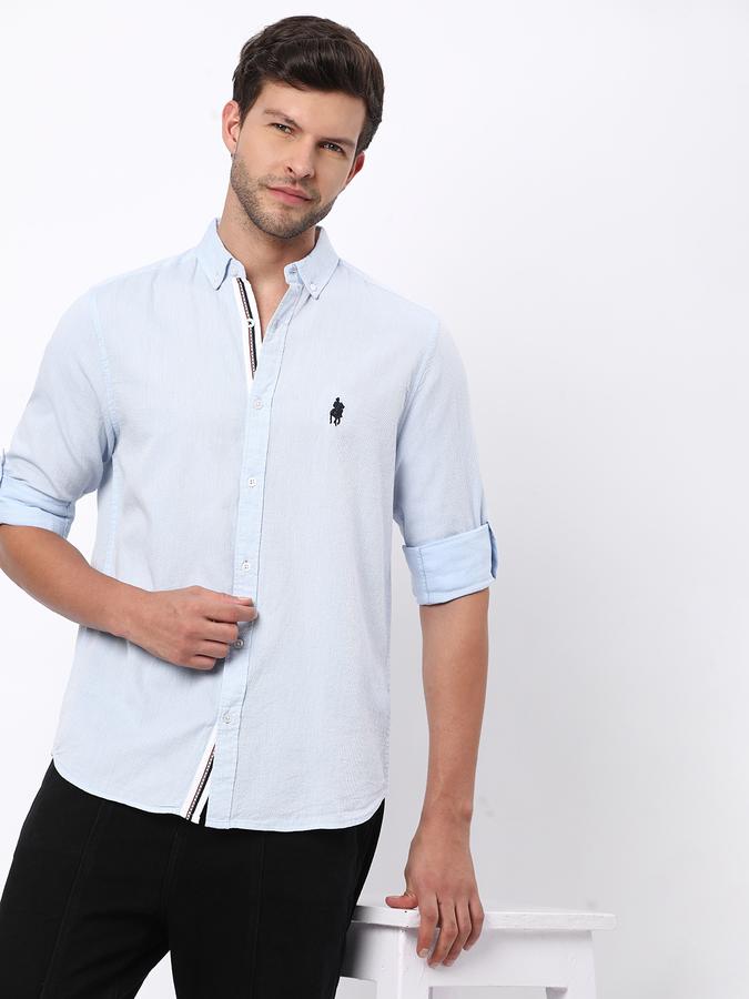 Men Regular Fit Shirt with Button-Down Collar image number 0