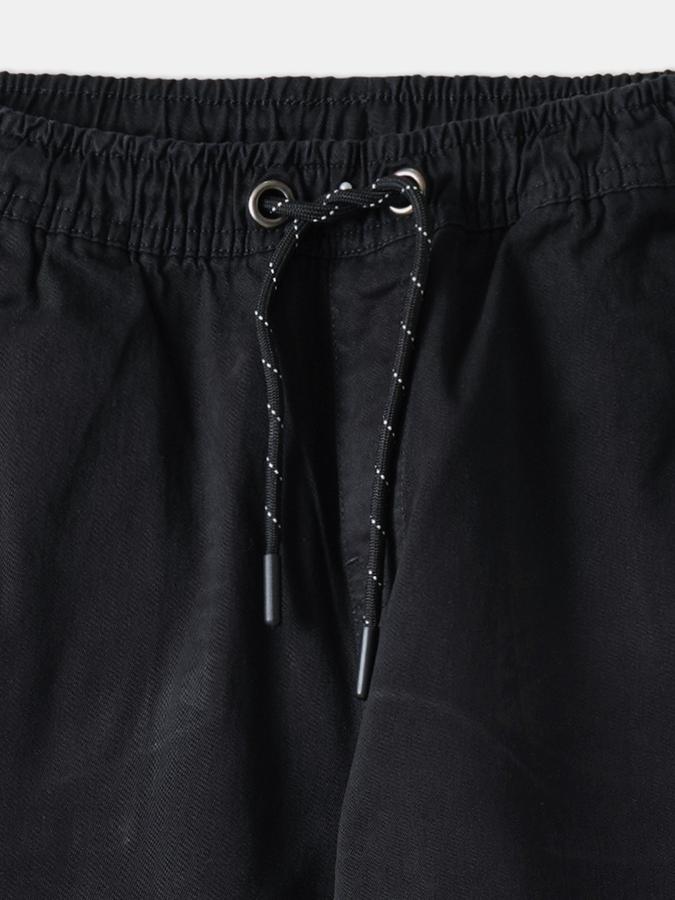 Boys Twill Regular Fit Drawstring Waist Clean Hem Trousers