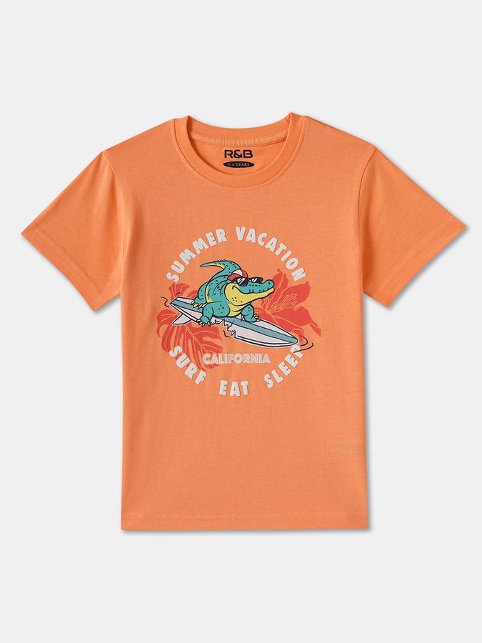 Boys Regular Fit Short Sleeve Crew Neck T-Shirt