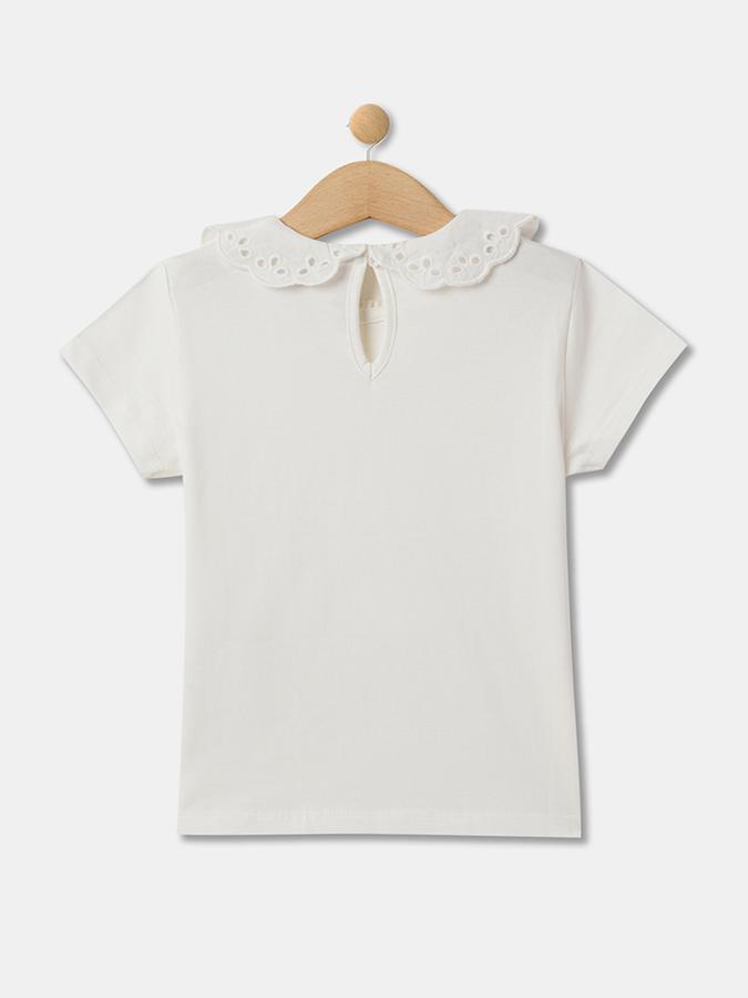 R&B Round-Neck Top with Short Sleeves  image number 1