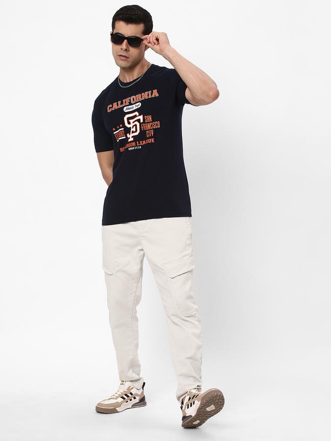 Men Typographic Print Regular Fit T-Shirt image number 1