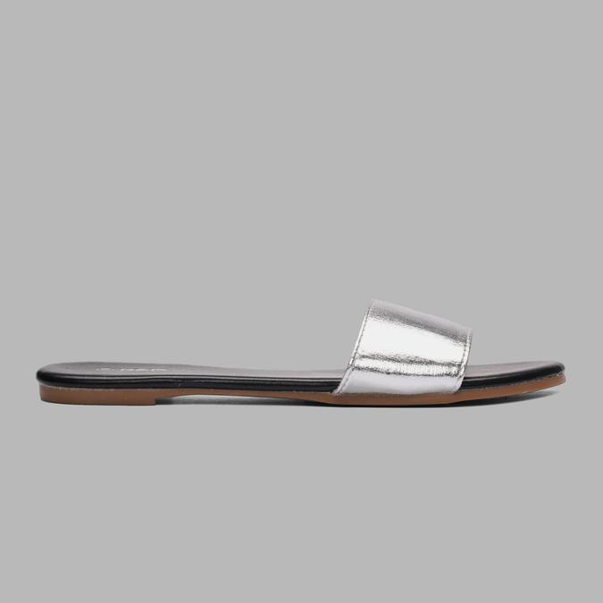 R&B Women's Silver Slip On Sandals image number 1