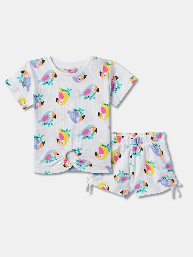 Girls Printed Shorts & Top Set