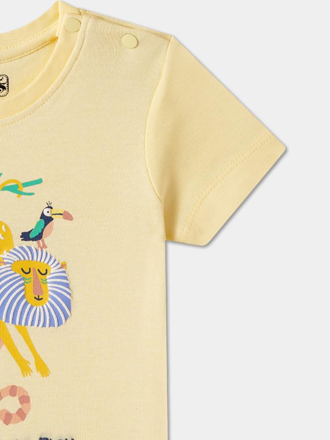 Embroidered T-Shirt with Crew Neck and Short Sleeves image number 2