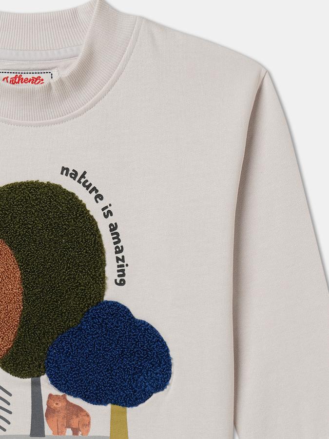 Full Sleeve Embellished Boys Sweatshirt image number 2