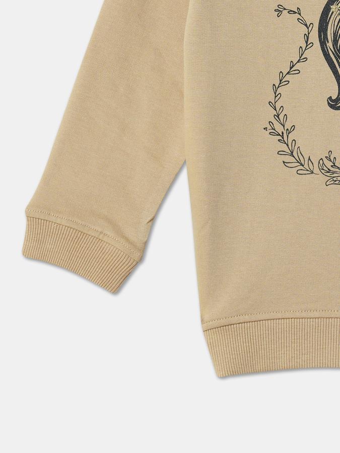 Girls Graphic Print Round-Neck Sweatshirt image number 3
