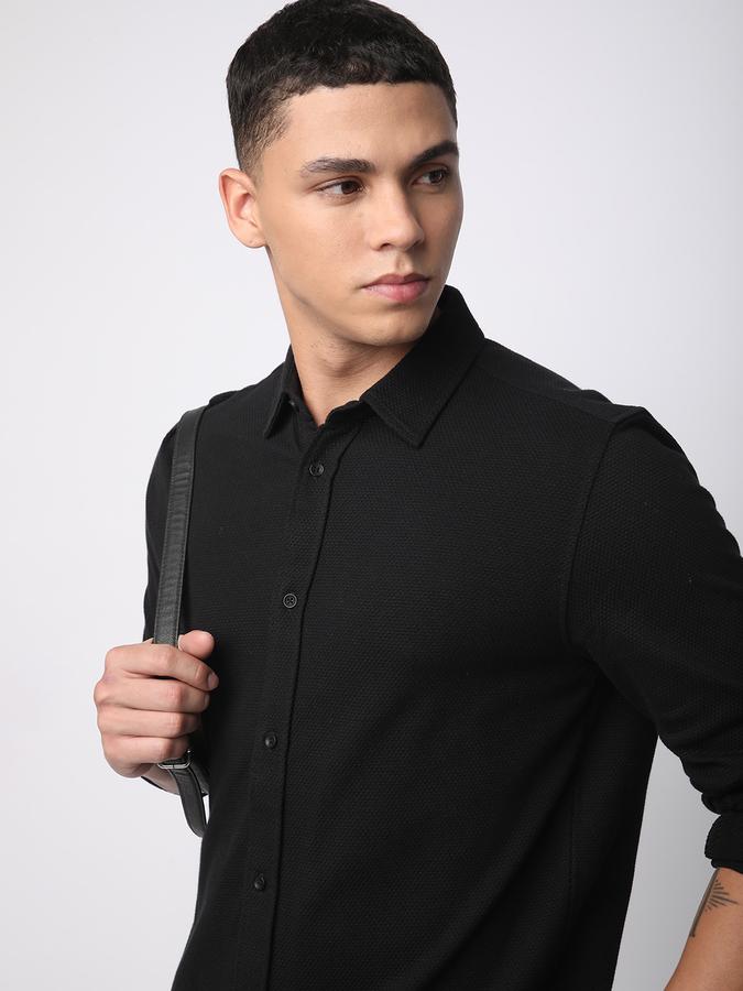 R&B Men Solid Casual Shirt