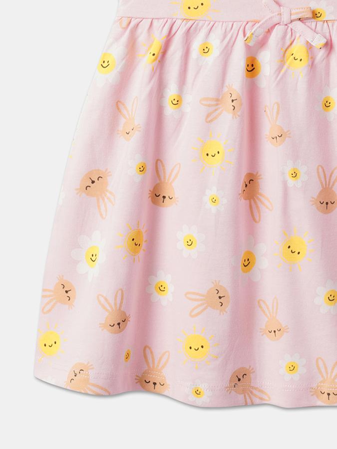 Girls Printed A-Line Dress image number 3