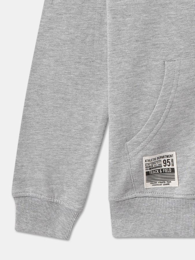 Boys Cotton Hooded Zip Up Graphic Print Jacket