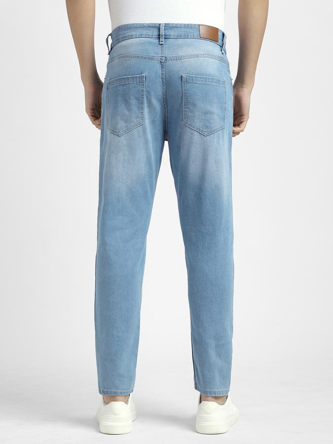 Men Denim Carrot Mid Rise Clean Look Jeans