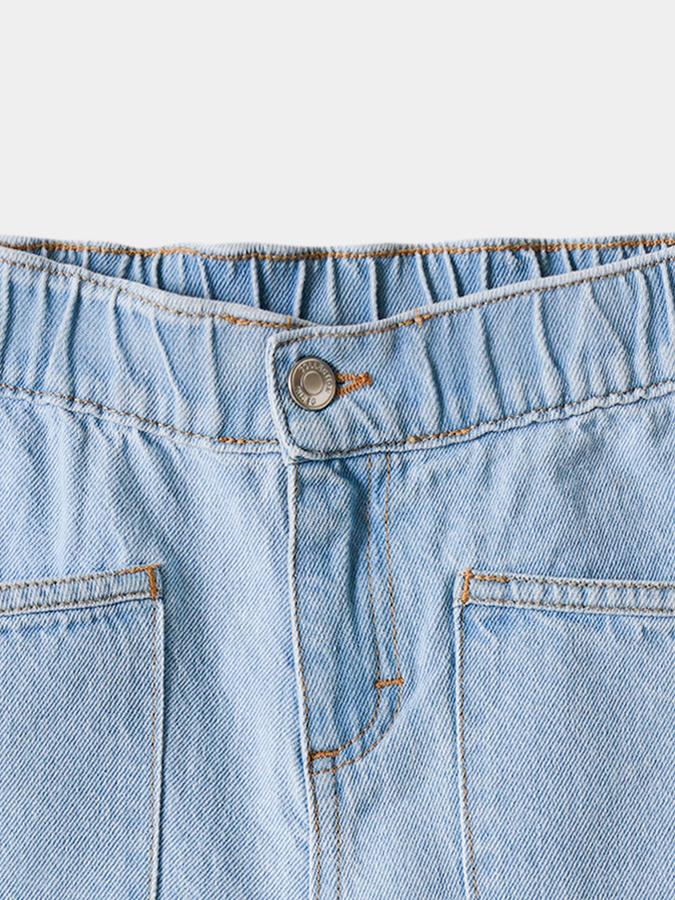 Girls Cotton Straight Fit Pull-On Clean Hem Jeans