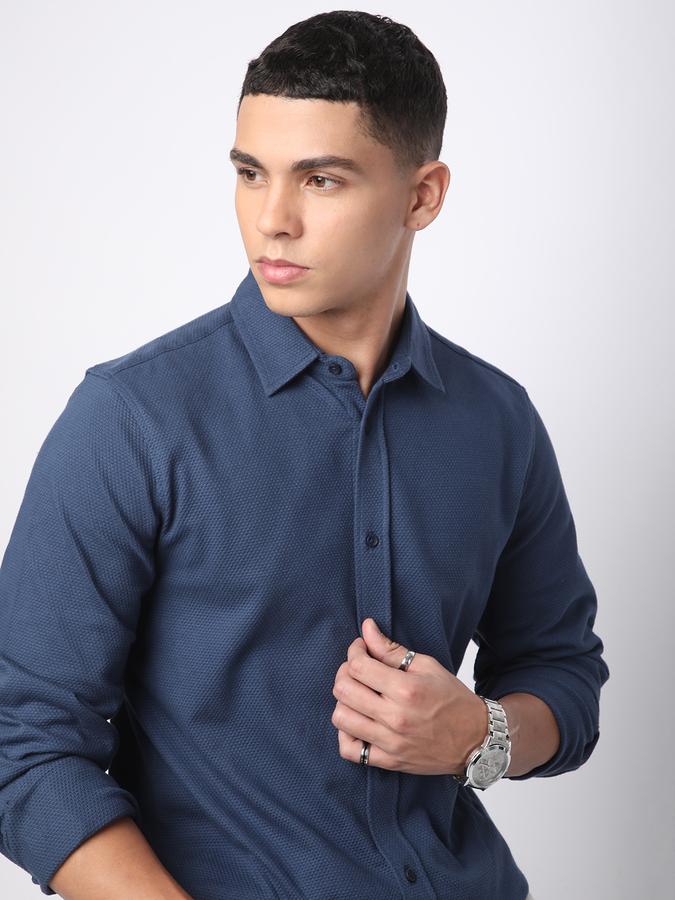 R&B Men Solid Casual Shirt