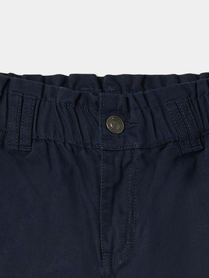 Girls Cotton Regular Fit Elasticated Waist Solid Jeans