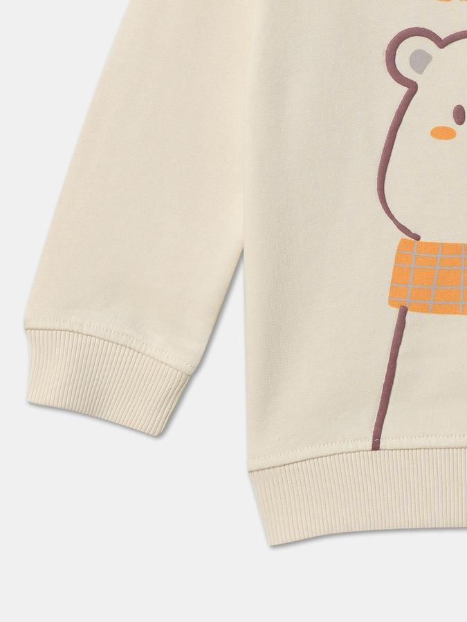 R&B Boys' Grey Printed Sweatshirt