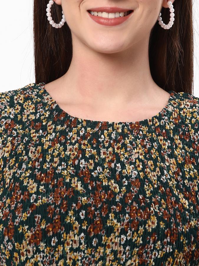 Women Floral Print A-Line Dress image number 3